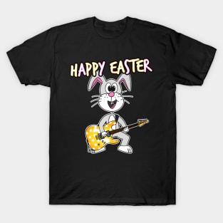 Easter Guitarist Bunny Electric Guitar Teacher Funny T-Shirt